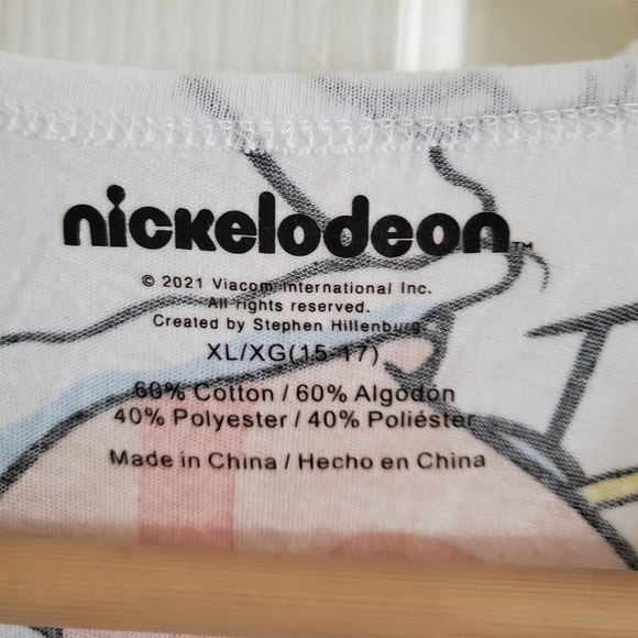 Spongebob Squarepants & friends sleeveless tank top t-shirt Junior women's 15/17 - Picture 4 of 5